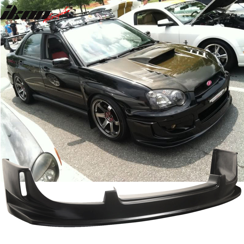 2004-2005 Subaru Impreza WRX DS Unpainted Black Front Bumper Lip PU