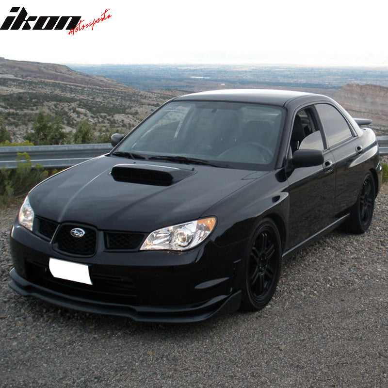 Front Bumper Lip Compatible With 2006-2007 Subaru Impreza WRX STI, CS2 Style Glossy Black PP Front Lip Finisher Under Chin Spoiler Add On by IKON MOTORSPORTS