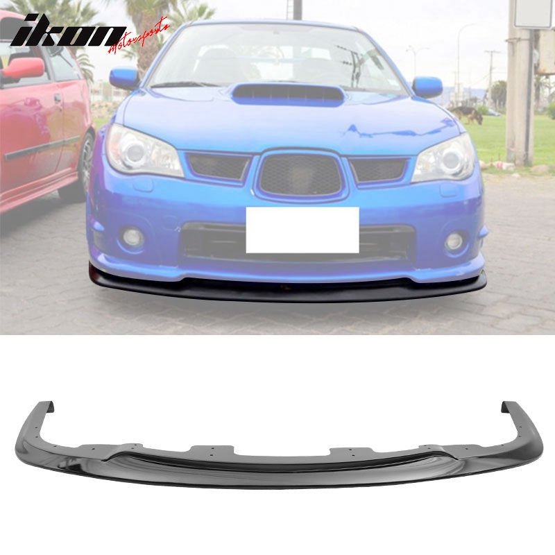 2006-2007 Subaru Impreza WRX STI Glossy Black Front Bumper Lip PP