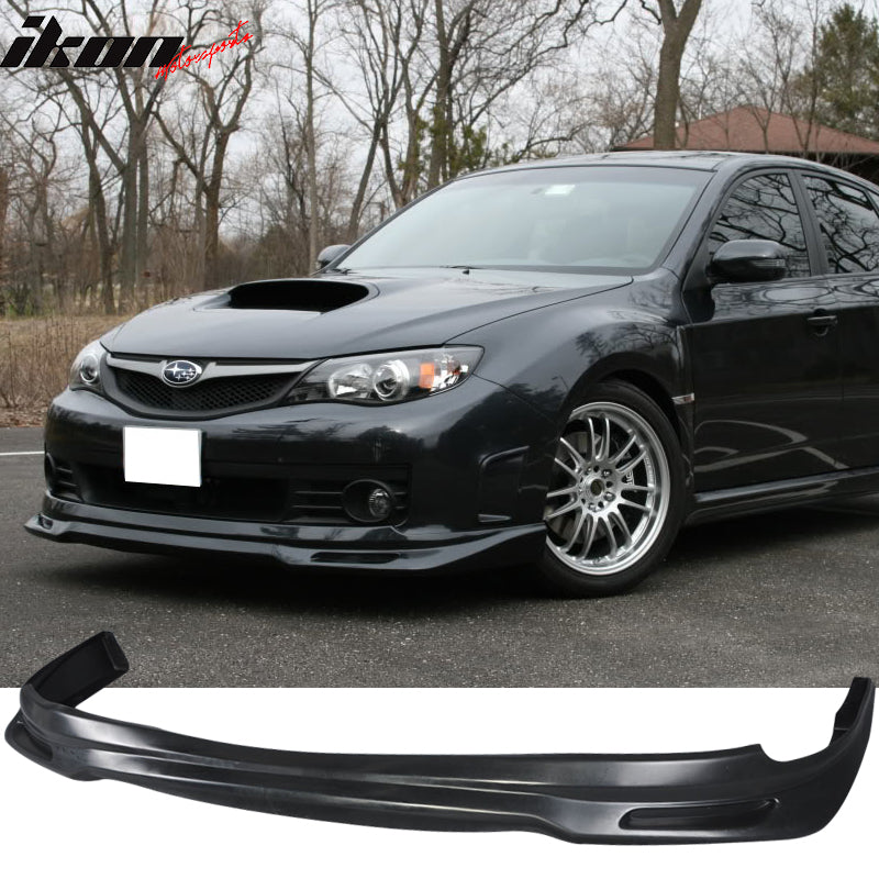 2008-2010 Subaru Impreza GR Style Unpainted Black Front Bumper Lip PU