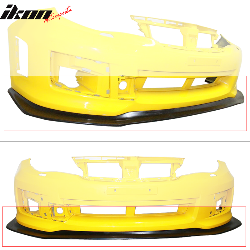 Fits 11-14 Subaru Impreza WRX STI IKON V6 Style Unpainted Front Bumper Lip PU