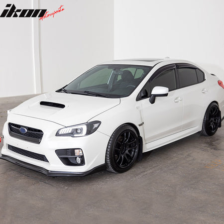 IKON MOTORSPORTS, Front Bumper Lip Compatible With 2015-2017 Subaru WRX & WRX STI, Air Dam Chin Front Bumper Lip Spoiler Splitter CS Style PP Polypropylene