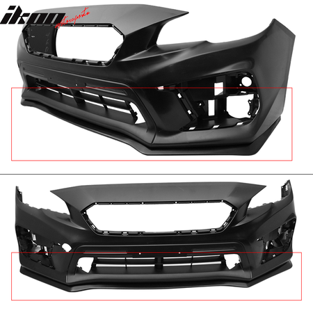 For 15-17 Subaru WRX STI HD Style Front Bumper Lip Spoiler Splitter Unpainted PU