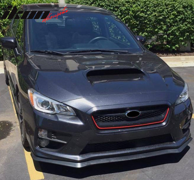 For 15-17 Subaru WRX STI HD Style Front Bumper Lip Spoiler Splitter Unpainted PU