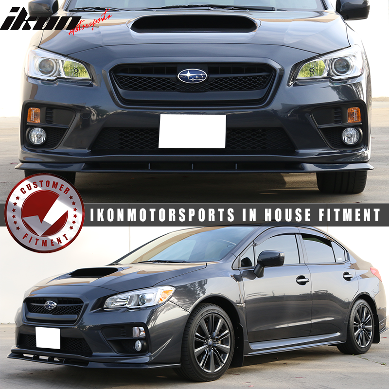 IKON MOTORSPORTS, Front Bumper Lip Compatible With 2015-2017 Subaru WRX & STI, MP Style Painted ABS Spoiler Bodykit Splitter Air Dam Chin Spoiler