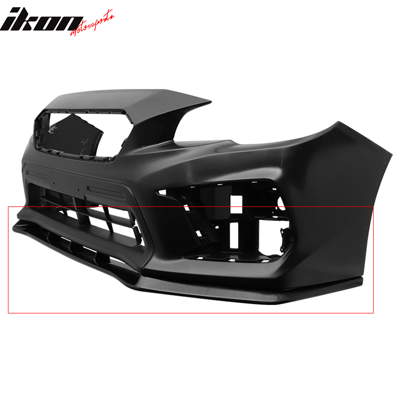 IKON MOTORSPORTS, Front Bumper Lip Compatible With 2015-2017 Subaru WRX & STI, MP Style Painted ABS Spoiler Bodykit Splitter Air Dam Chin Spoiler