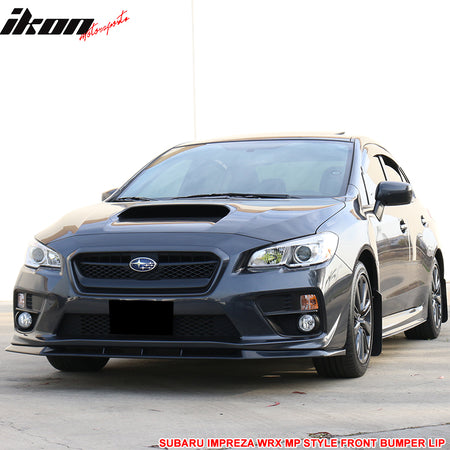 IKON MOTORSPORTS, Front Bumper Lip Compatible With 2015-2017 Subaru WRX & STI, MP Style Painted ABS Spoiler Bodykit Splitter Air Dam Chin Spoiler