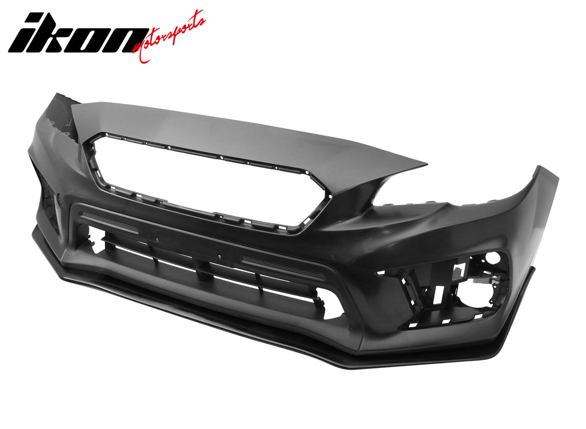 Fits 15-17 Subaru WRX STI S207 Style PU Front Bumper Lip Chin Spoiler Unpainted