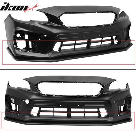 Fits 15-17 Subaru WRX STI Front Bumper Lip Spoiler V-Limited PP