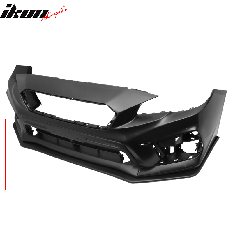 Fits 15-17 Subaru WRX STI V-Limited Style Front Bumper Lip Spoiler Unpainted PP