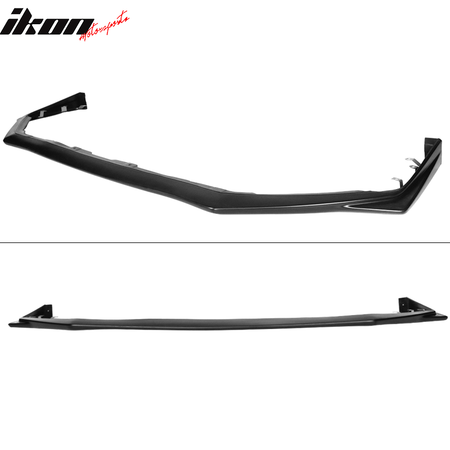 IKON MOTORSPORTS Front Bumper Lip Compatible With 2015-2017 Subaru WRX STI, Factory STI Style Black PP