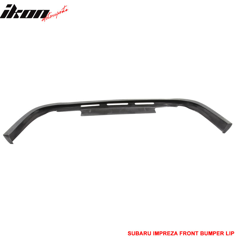 Front Bumper Lip Compatible With 1997-2001 SUBARU IMPREZA & WRX, P1-Style PU Black Front Lip Spoiler Splitter Air Dam Chin Diffuser Add On by IKON MOTORSPORTS, 1998 1999 2000