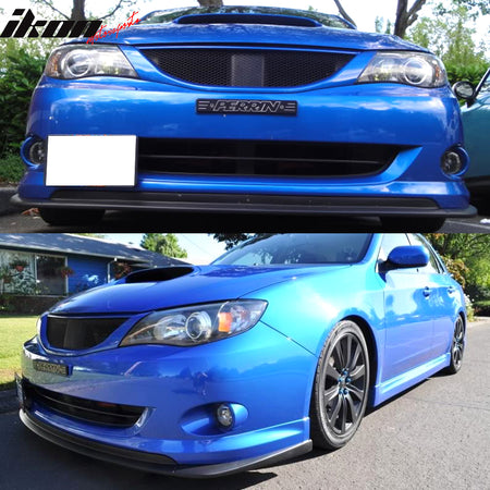 Bumper Lip Compatible With 2008-2010 Subaru Impreza WRX Premium, CS Style PU Splitter Spoiler Valance Chin Diffuser by IKON MOTORSPORTS,  2009