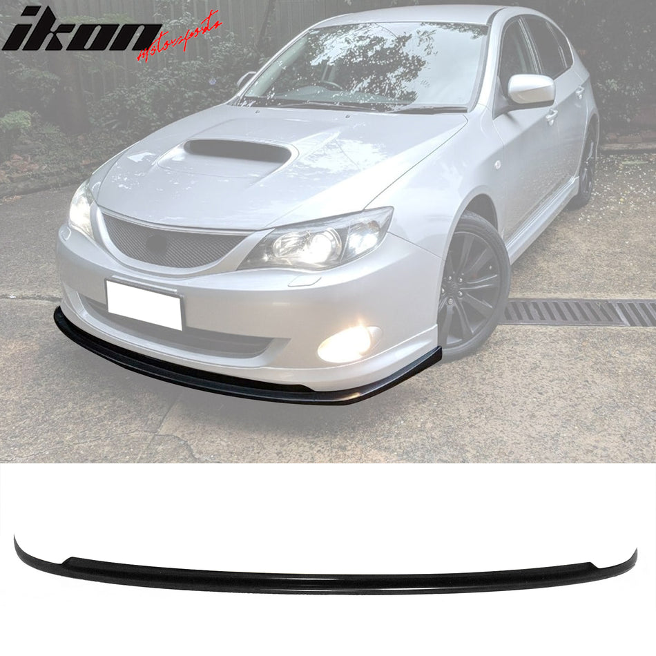 2008-2010 Subaru Impreza JDM Style Unpainted Black Front Bumper Lip PU