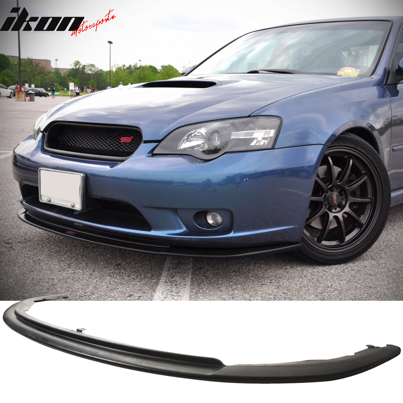 2005-2007 Subaru Legacy STI Style Unpainted Black Front Bumper Lip PU