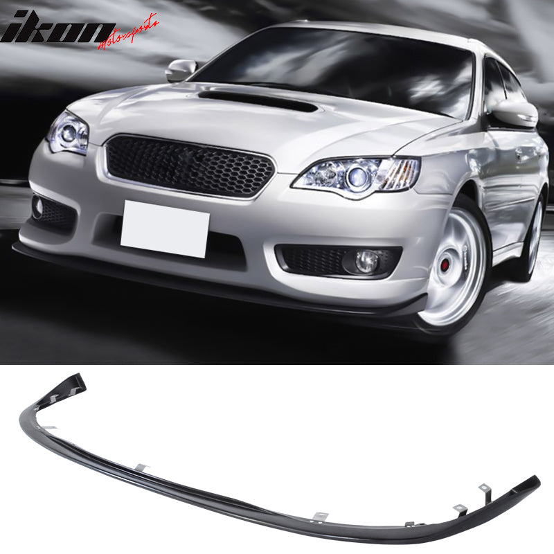 2008-2010 Subaru Legacy (JDM Bumper Only) Black Front Bumper Lip PU