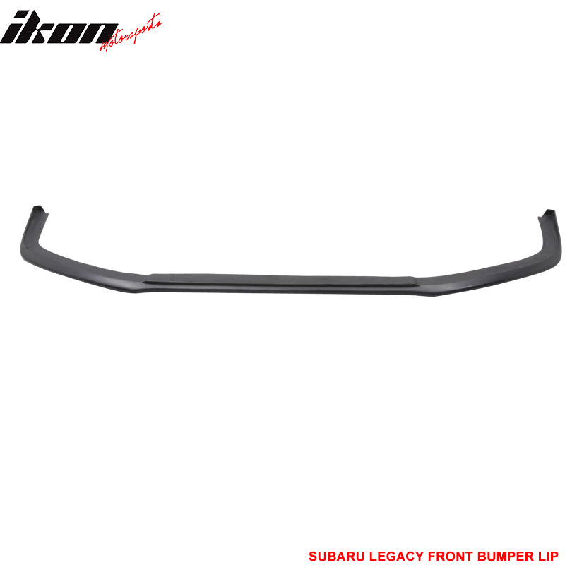 Front Bumper Lip Compatible With 2010-2012 SUBARU LEGACY 4DOOR SEDAN, V-limited Style PU Black Front Lip Spoiler Splitter by IKON MOTORSPORTS, 2011