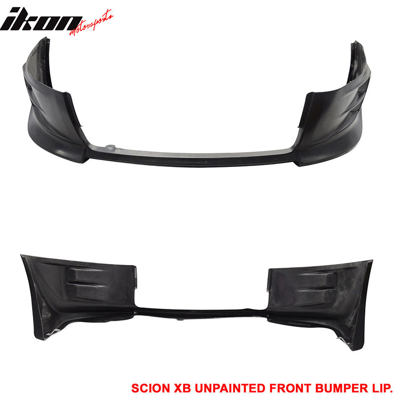 Fits 08-10 Scion xB Front Bumper Lip Spoiler Splitter Valance Unpainted Black PU