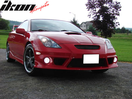 Fits 00-02 Toyota Celica JDM Style Front Bumper Lip Spoiler Unpainted Black PU