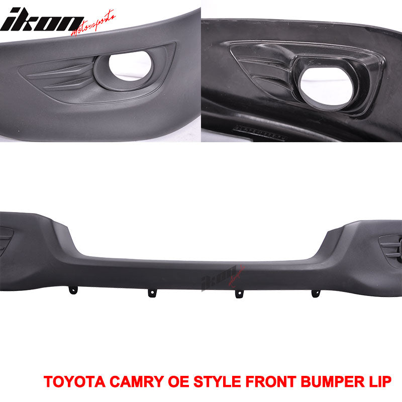 Fits 10-11 Toyota Camry OE Factory Style Front Bumper Lip Spoiler Unpainted - PU