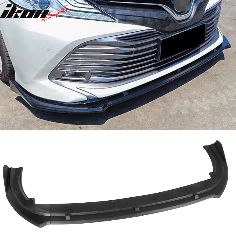 2018-2020 Toyota Camry XLE LE V2 Style Matte Front Lip Splitter PP 3PC