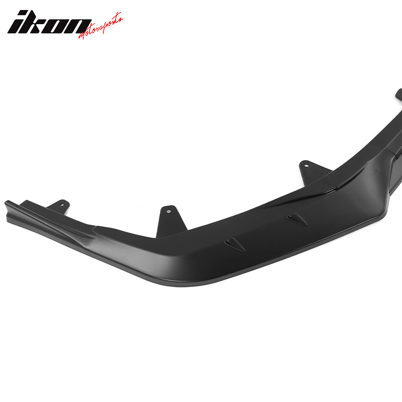 IKON MOTORSPORTS, Front Bumper Lip Compatible With 2020-2022 Toyota Corolla SE XSE 4-Door Sedan, 3PC PP IKON Style Front Lip Lower Chin Spoiler Splitter