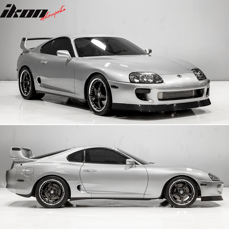 Bumper Splitter Compatible With 1993-1998 Toyota Supra, PU Paisley Style Front Bumper Lip Spoiler Air Dam Chin Diffuser Add On by IKON MOTORSPORTS, 1994 1995 1996 1997