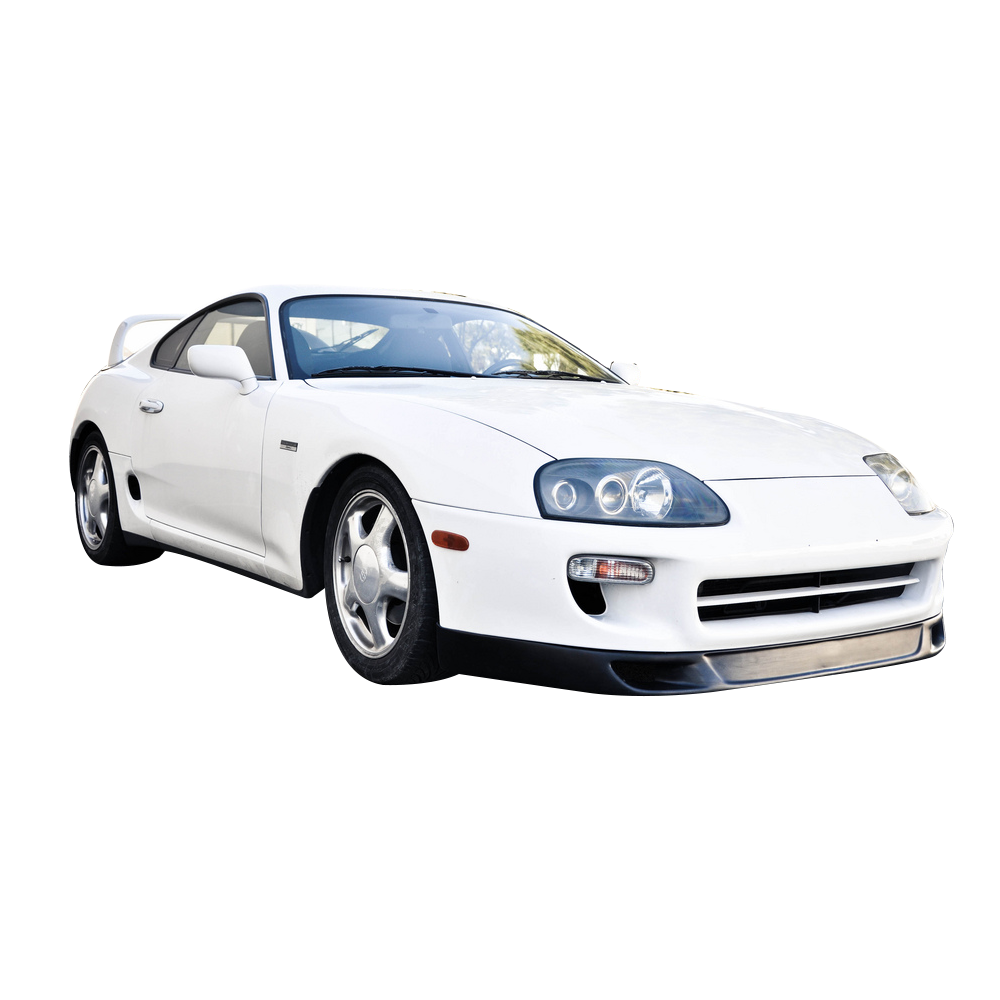 Fits 93-98 Supra HB Hatchback V2 Style Front Bumper Lip Spoiler - PU