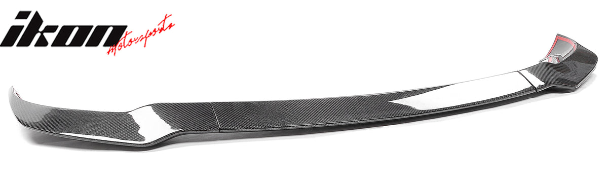 Fits 17-23 Tesla Model 3 Track Pack Gloss Black Carbon Fiber CF Front Bumper Lip