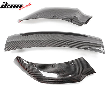 Fits 17-23 Tesla Model 3 Track Pack Gloss Black Carbon Fiber CF Front Bumper Lip