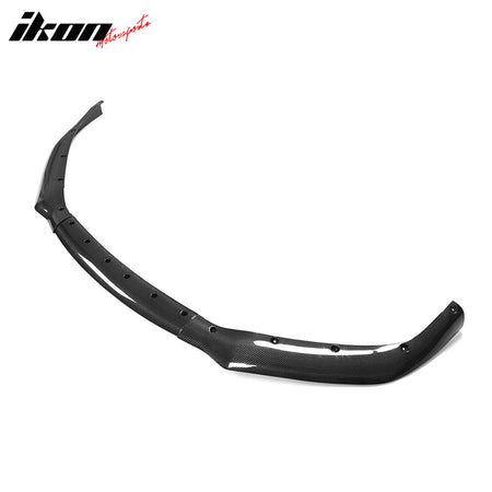 Fits 17-20 Tesla Model S Track Pack Front Bumper Lip Carbon Fiber 3PC Spoiler