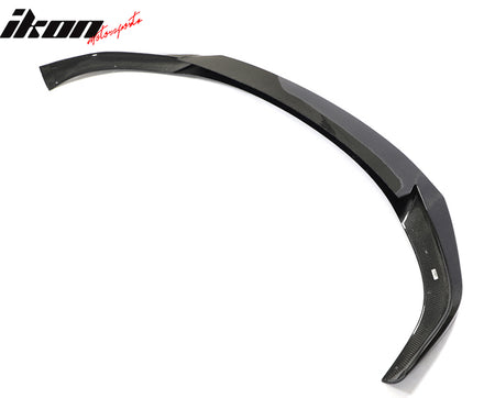 Fits 21-23 Tesla Model S Revozport Carbon Fiber Front Bumper Spoiler Gloss Black