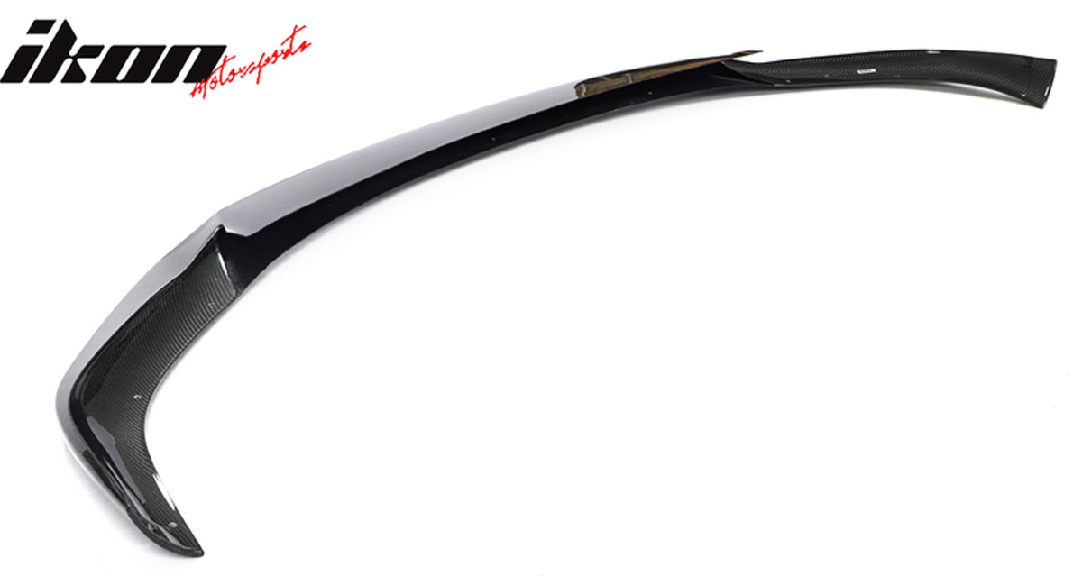 Fits 21-23 Tesla Model S Revozport Carbon Fiber Front Bumper Spoiler Gloss Black