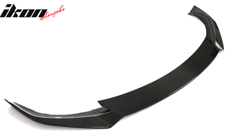 Fits 21-23 Tesla Model S Revozport Carbon Fiber Front Bumper Spoiler Gloss Black