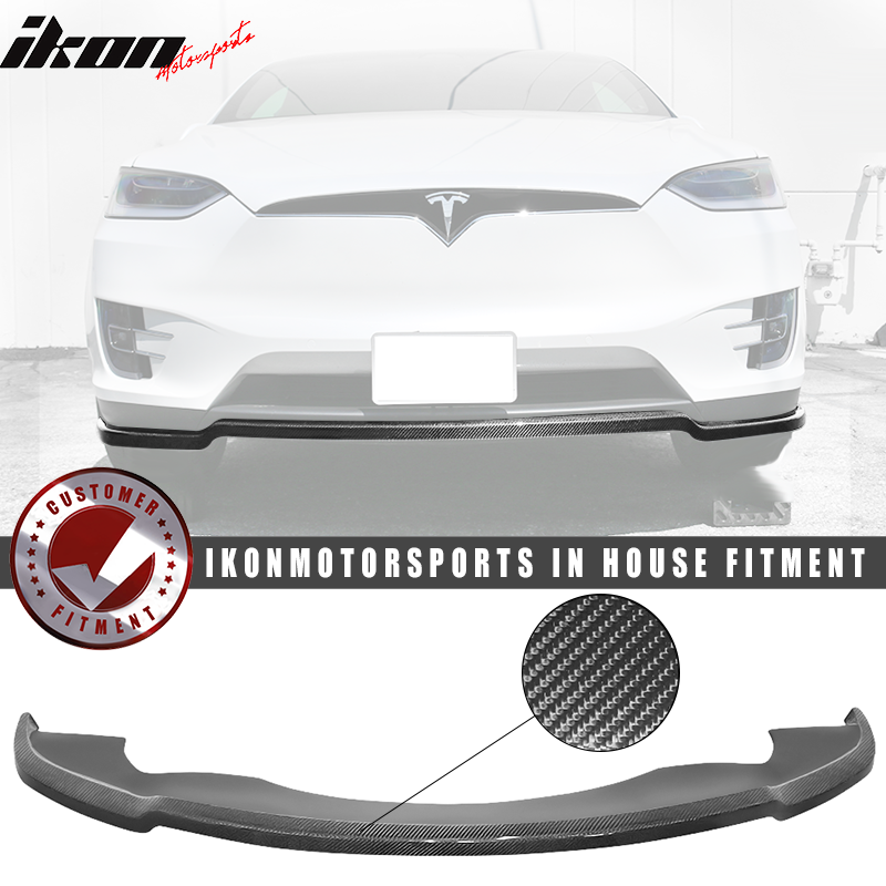 2016-2020 Tesla Model X MX Style Front Lip Splitter Carbon Fiber