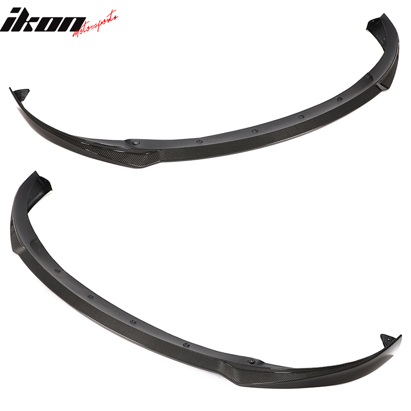 Fits 20-24 Tesla Model Y IKON Style Front Bumper Lip Spoiler - Carbon Fiber