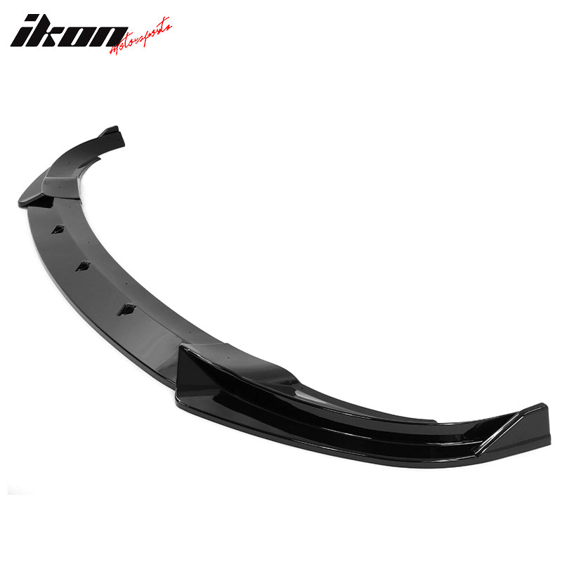 IKON MOTORSPORTS, 3PCS Front Bumper Lip Compatible With 2020-2023 Tesla Model Y, Front Bumper Lip Spoiler Splitter IKON Style PP