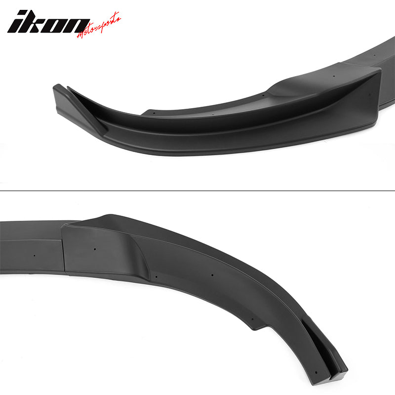 IKON MOTORSPORTS, 3PCS Front Bumper Lip Compatible With 2020-2023 Tesla Model Y, Front Bumper Lip Spoiler Splitter IKON Style PP