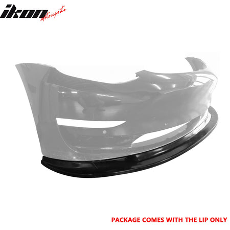 Fits 17-23 Tesla Model 3 MDA Style PU Front Bumper Lip Under Spoiler Unpainted