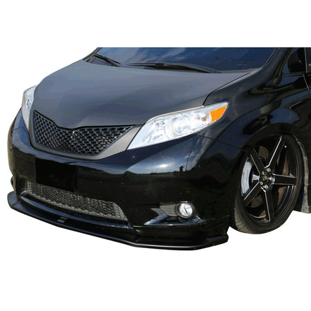 IKON MOTORSPORTS, Front Lip Compatible With 2011-2015 Toyota Sienna LE Model, Painted  ABS Plastic Air Dam Chin Front Lip Splitter Spoiler, 2012 2013 2014