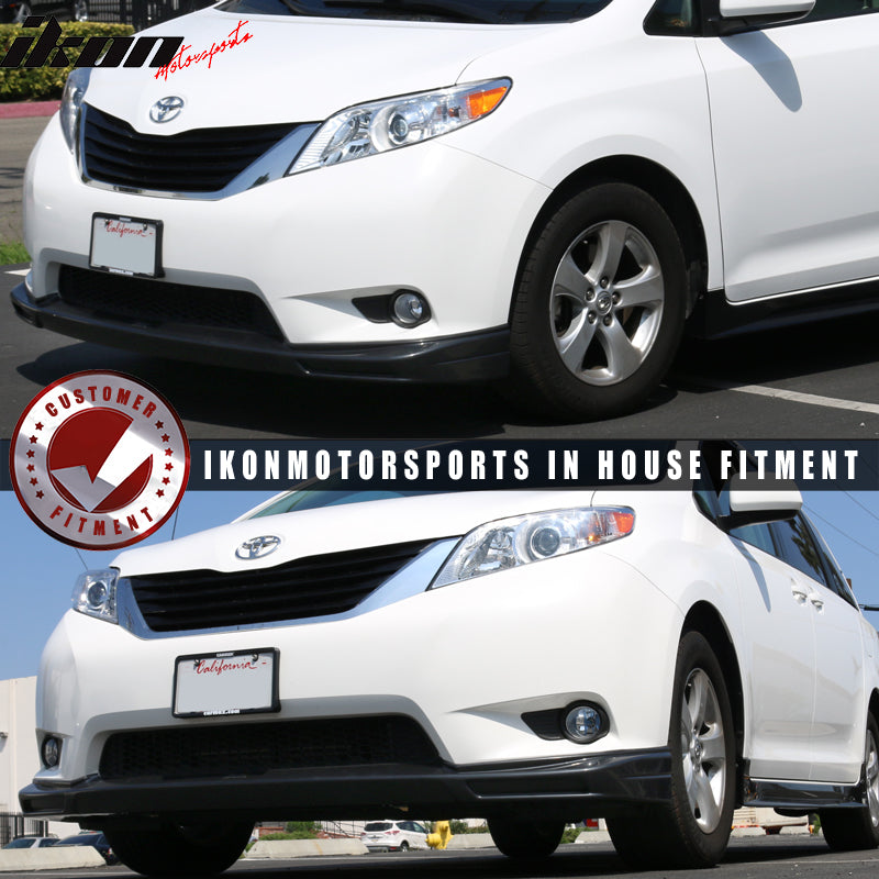 Fits 11-17 Toyota Sienna MP Style Front Bumper  Lip Spoiler ABS Painted