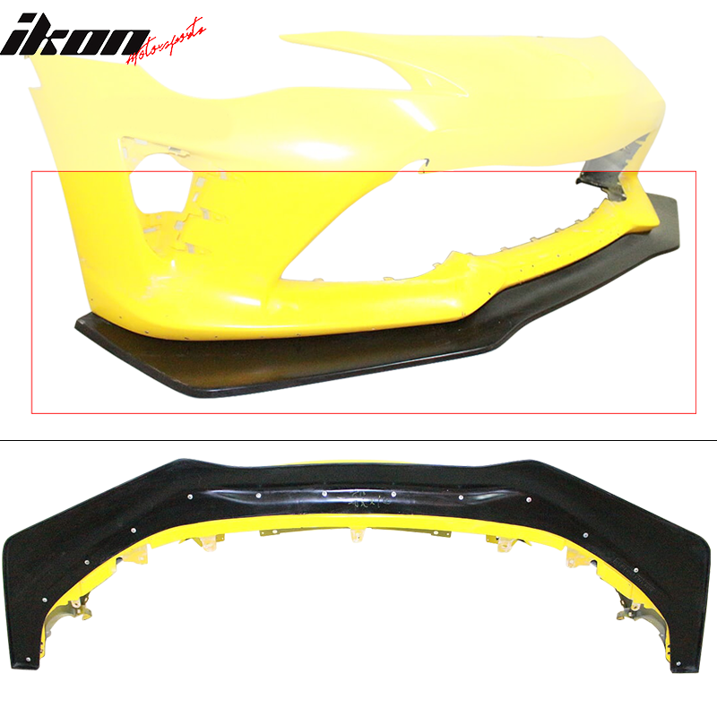 Fits 17-20 Toyota 86 GT86 FT86 IKON Style Unpainted Black Front Bumper Lip - PU