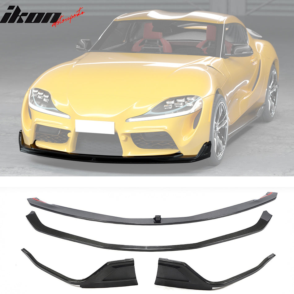 2020-2024 Toyota GR Supra MZ Speed Front Bumper Lip Gloss Carbon Fiber