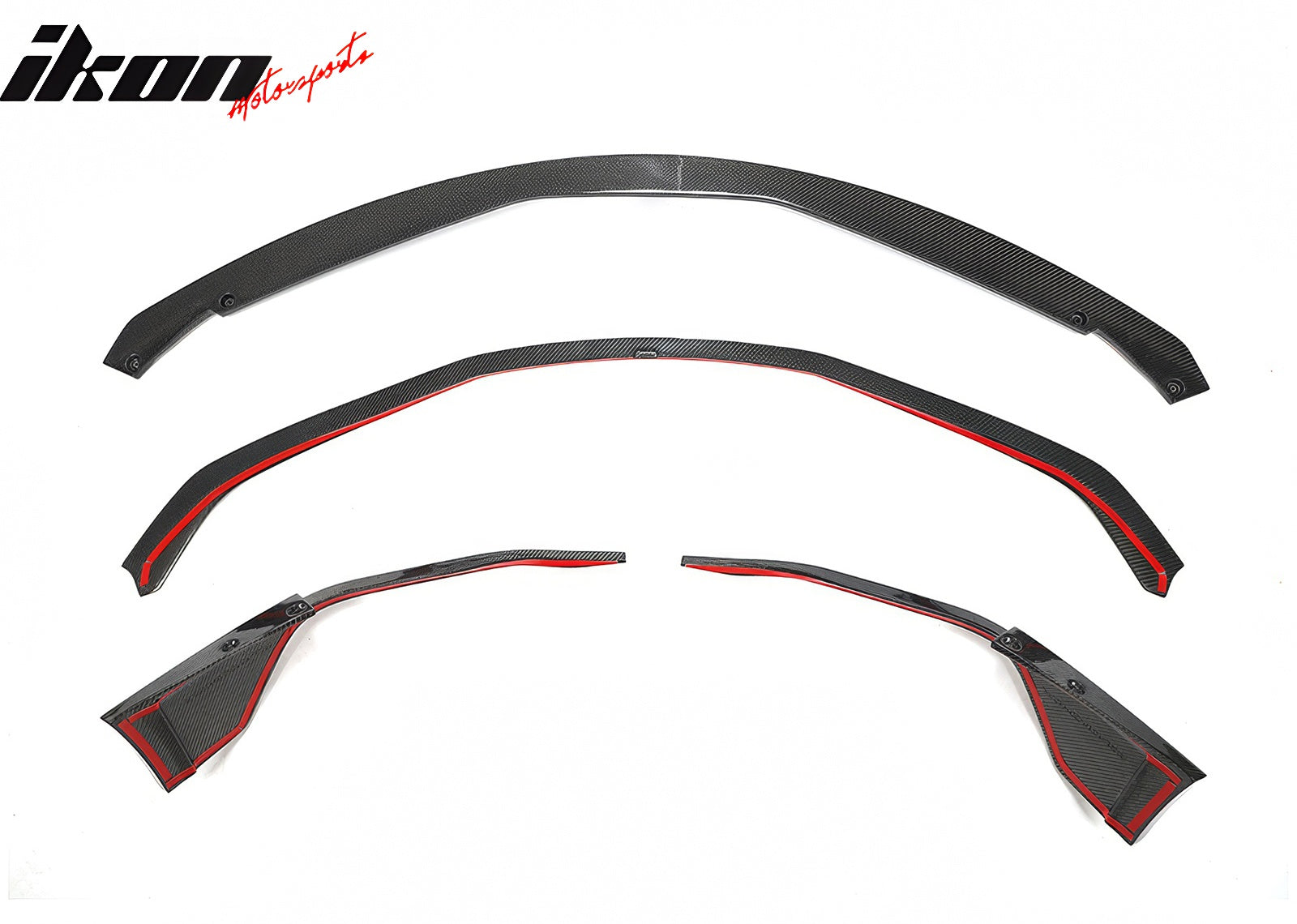 Fits 20-24 Toyota GR Supra MZ Speed 4PCS Front Bumper Lip Gloss Carbon Fiber CF