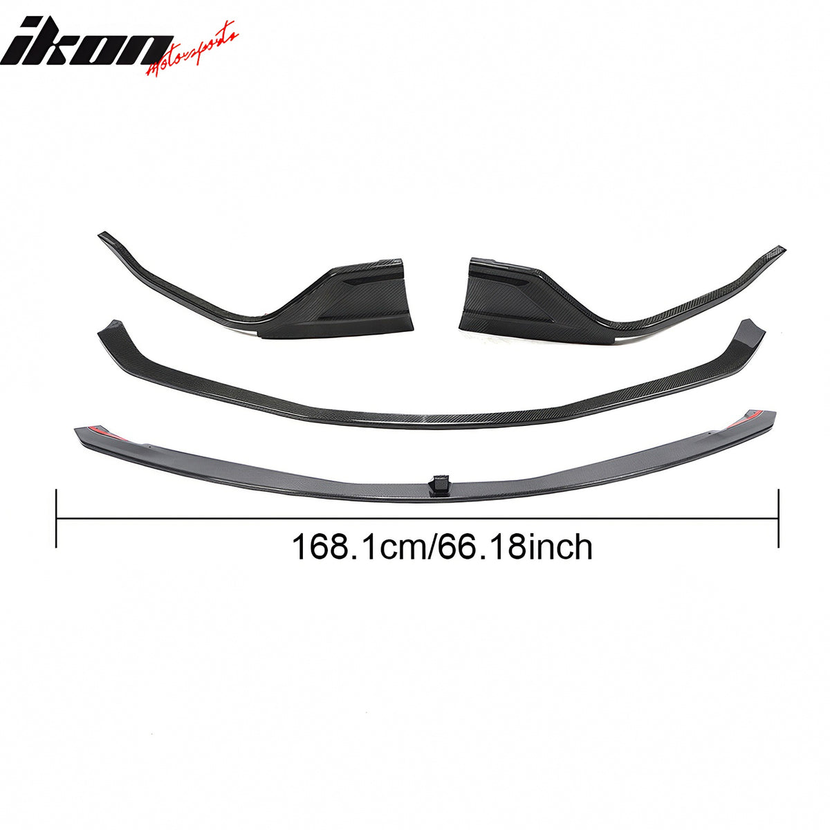 Fits 20-24 Toyota GR Supra MZ Speed 4PCS Front Bumper Lip Gloss Carbon Fiber CF