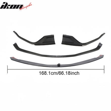 Fits 20-24 Toyota GR Supra MZ Speed 4PCS Front Bumper Lip Gloss Carbon Fiber CF