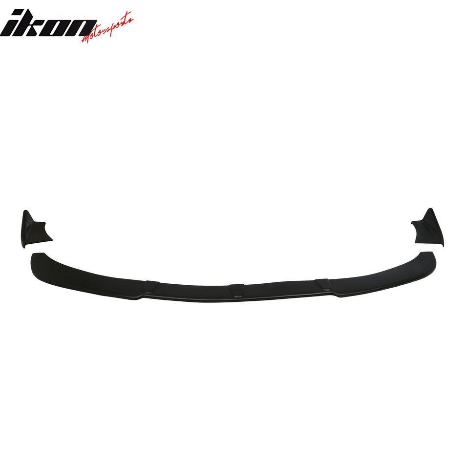 For Universal Black Front Bumper Lip Protector PU Spoiler Air Dam 3PC