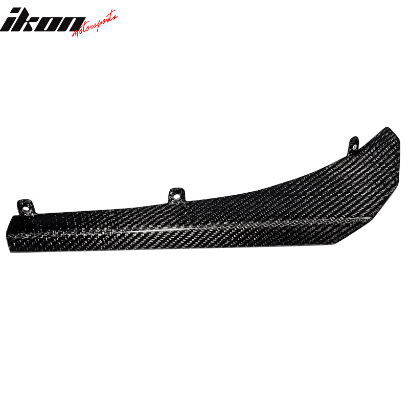 Universal Front Canards Front Bumper Lip Splitter Spats - Carbon Fiber (CF)