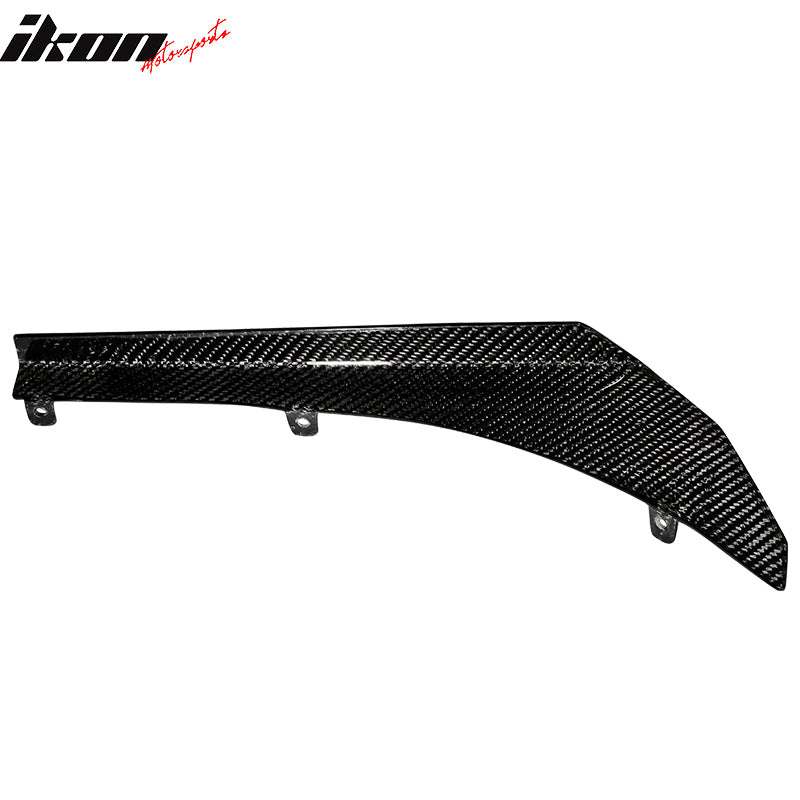 Universal Front Canards Front Bumper Lip Splitter Spats - Carbon Fiber (CF)