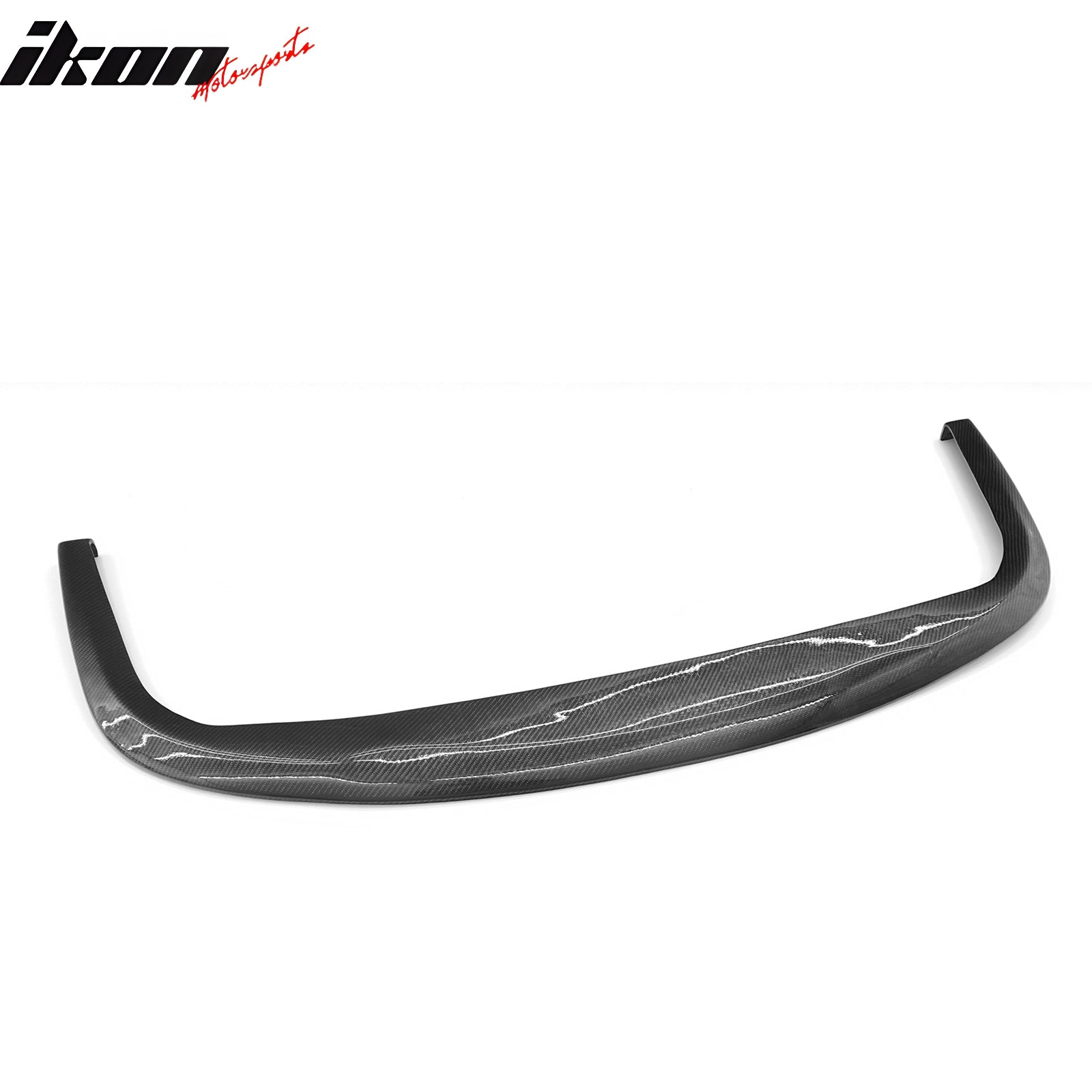 IKON MOTORSPORTS Front Bumper Lip, Universal Fit CS STI  Style Black Real Carbon Fiber Air Dam Chin Spoiler Protector Splitter, for Most Cars Sedan Coupe Hatchback Wagon 1PC